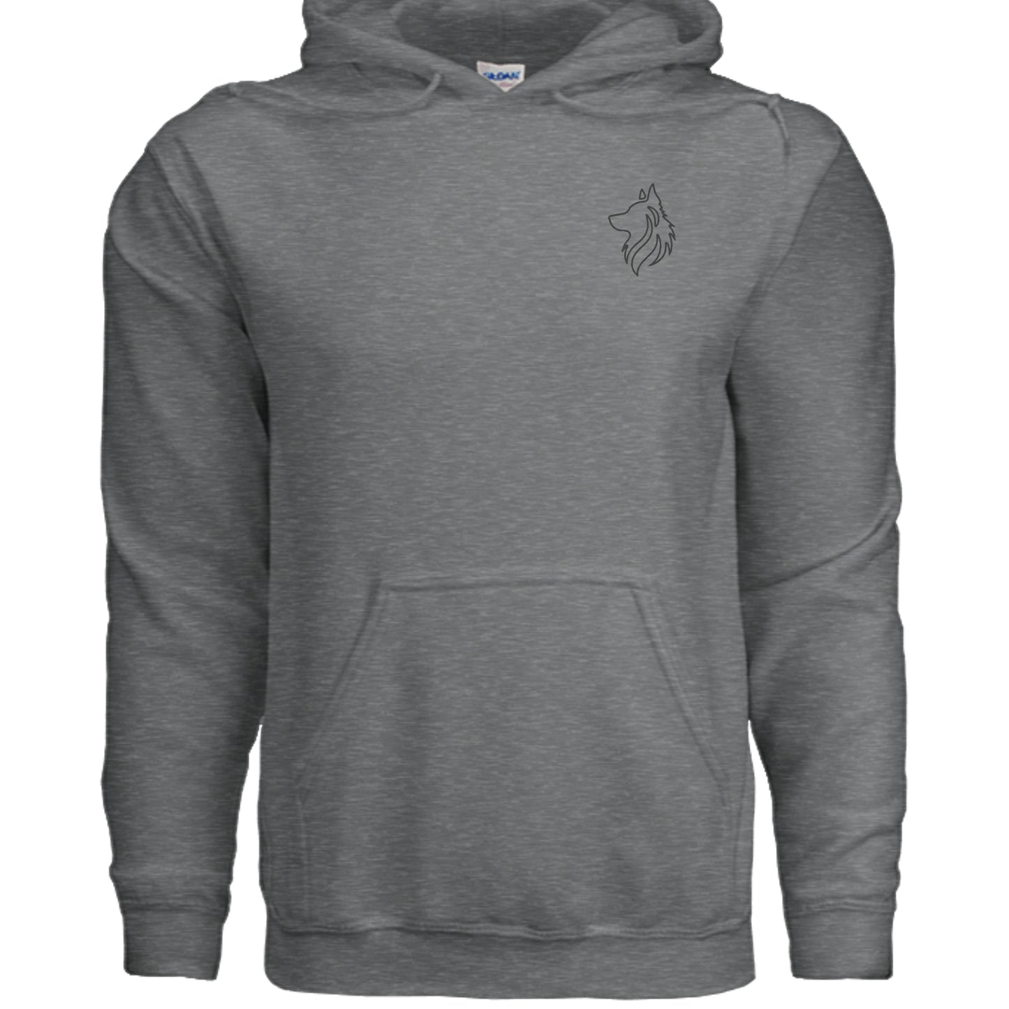 Fan Charcoal Heather - G185 - FRONT